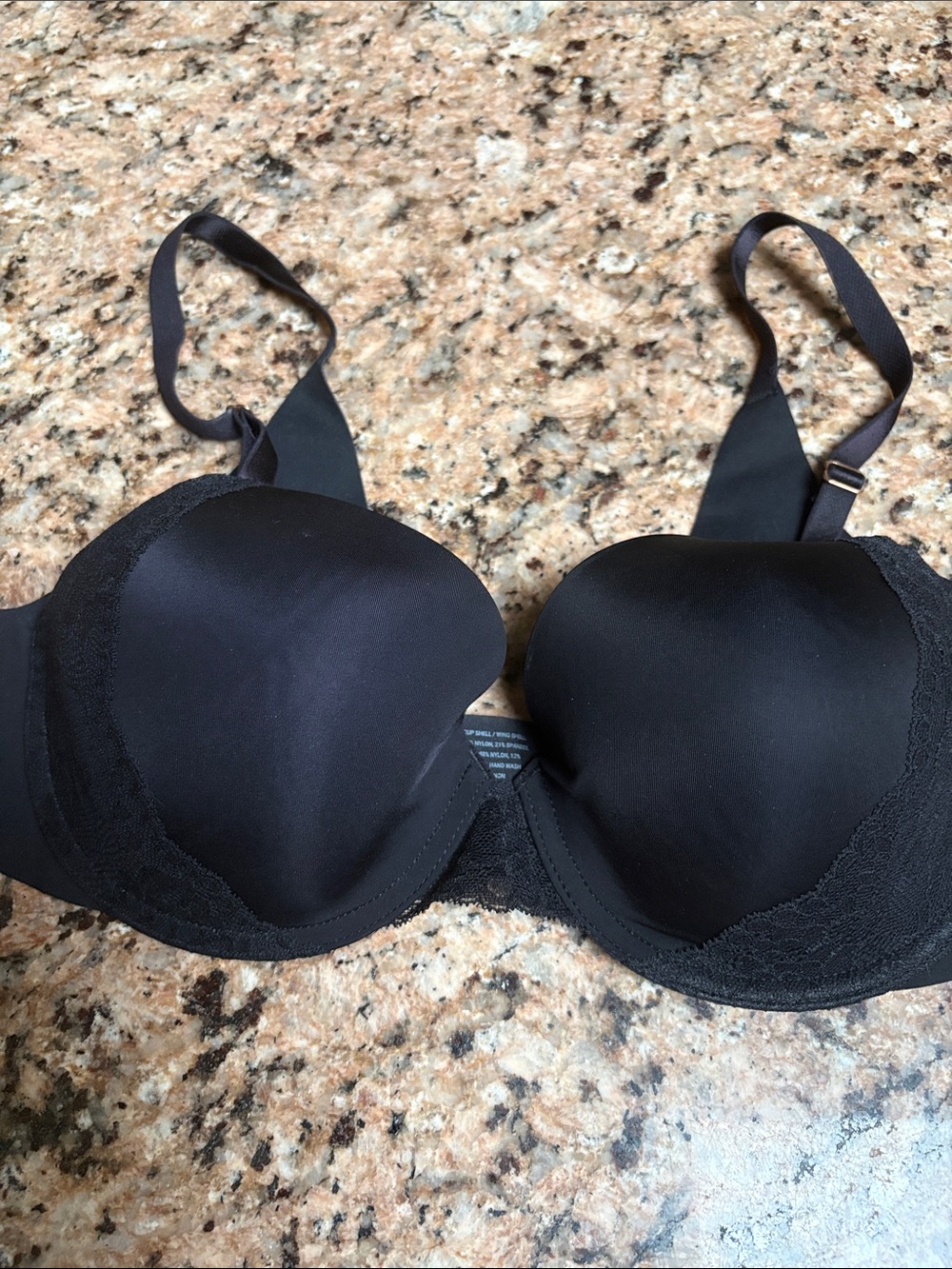 Soma Black Lace-Edge T-Shirt Bra